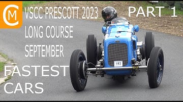 VSCC Prescott 2023 September  Long Course  Part 1 Fastest Cars