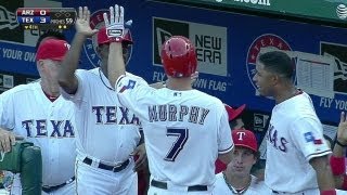ARI@TEX: Rangers extend lead to 3-0 on Murphy's homer