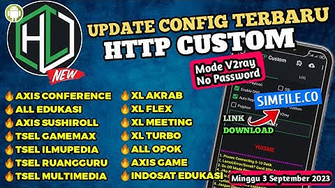 Update Config Http Custom Terbaru Mode V2ray || 4 September