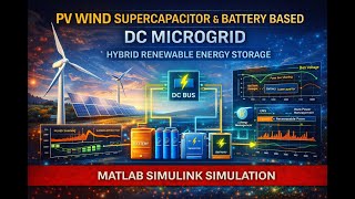PV Wind Supercapacitor Battery DC Microgrid | Hybrid Renewable Energy Management MATLAB Simulink
