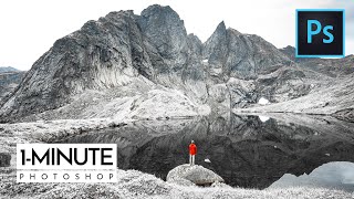 1-Minute Photoshop | Winter Color Grading Effect in Photoshop | Photoshop Tutorial screenshot 5