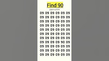 challenge yourself to spot 90 In 5 seconds #iqtest #maths