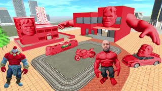 Franklin Change House To Red Hulk City In Indian Bikes Driving 3D
