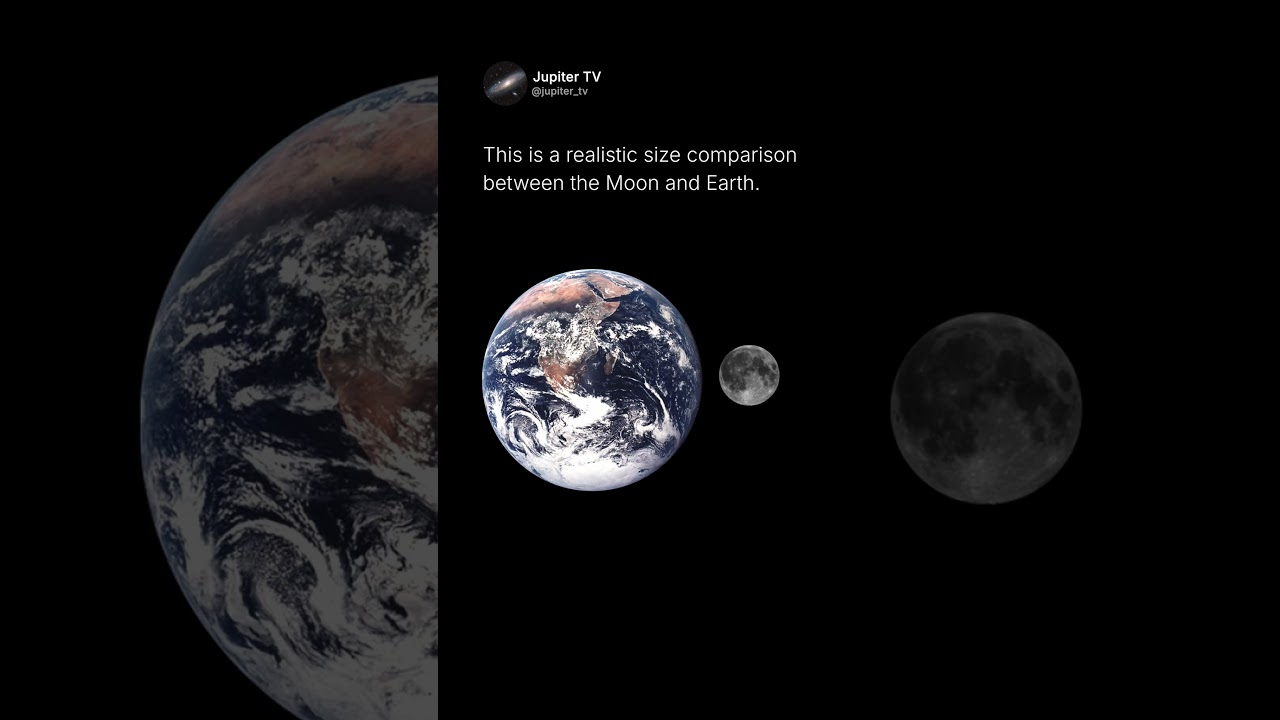 Moon🌕 vs Earth🌍 : Size Comparison 