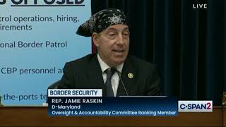 Rep. Raskin / Rep. Comer exchange during House Oversight Committee hearing on the border on 2/7/23