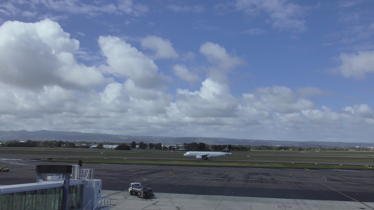 Virgin and Star Alliance Plane Passing at Adelaide Airport YouTube
