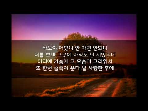 박효신 사랑한후에 가사 노래중독