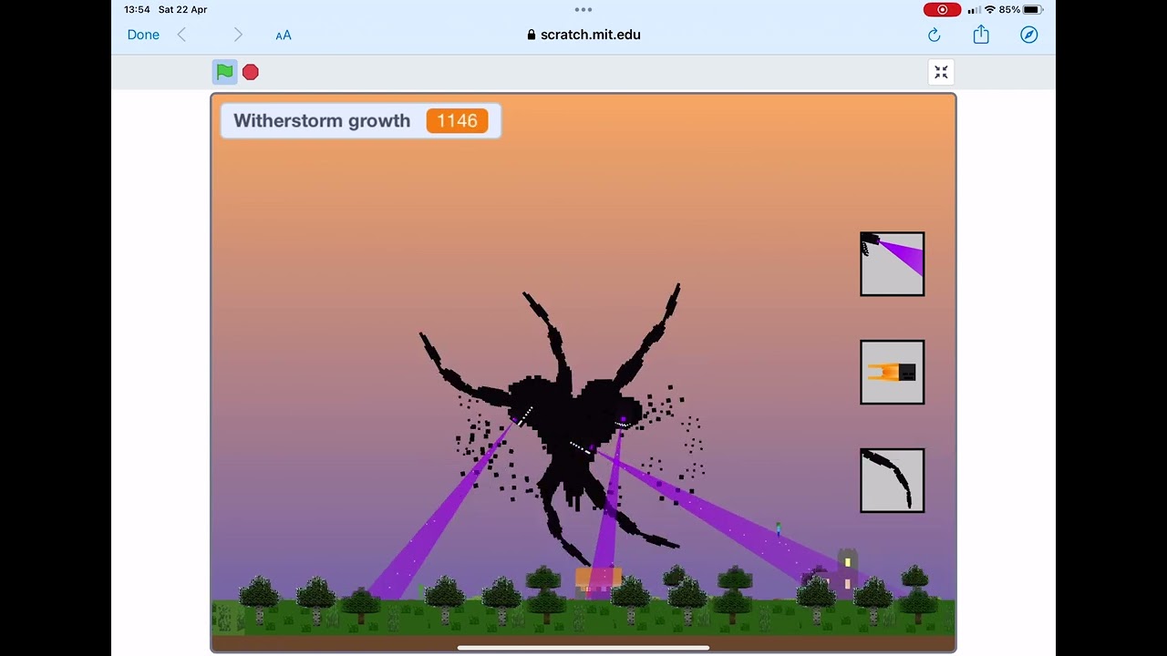 Minecraft Storymode Witherstorm on scratch.mit.edu 