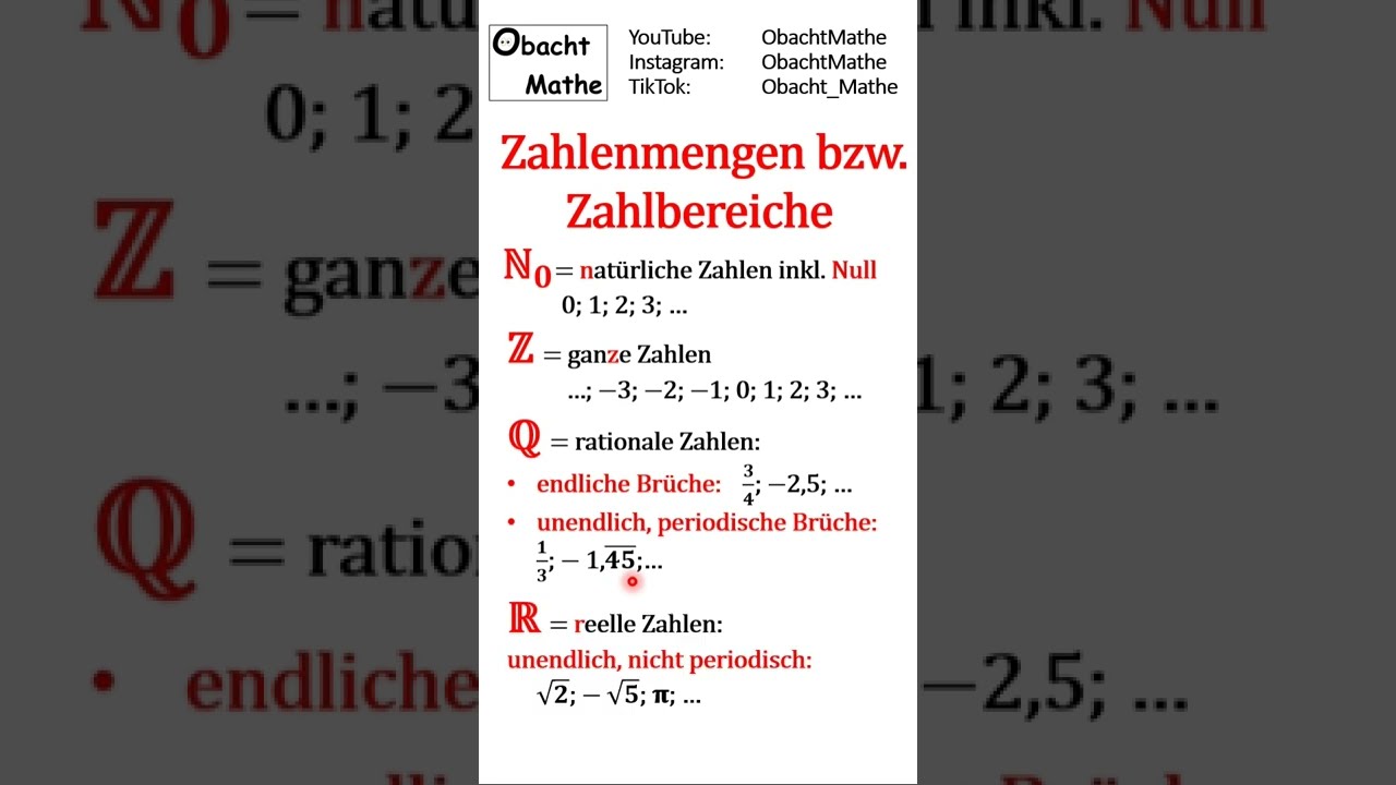 Was sind REELLE ZAHLEN? | reelle Zahlen einfach erklärt | Zahlenbereiche