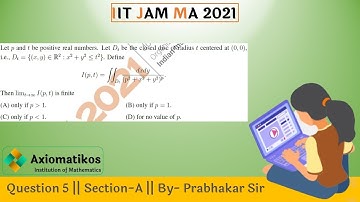 Question 5 | IIT JAM 2021| Section-A | Mathematics | By Prabhakar Sir