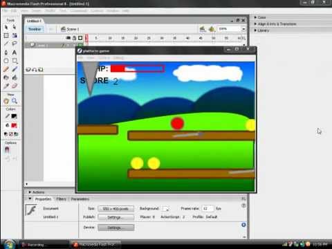 How to make a platform game in flash 8 part 1