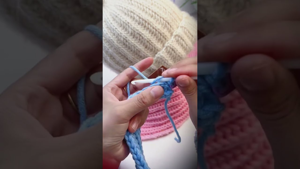 Easy Crochet Baby Beanie Blue Yarn Crochetpattern Beginnercrochet