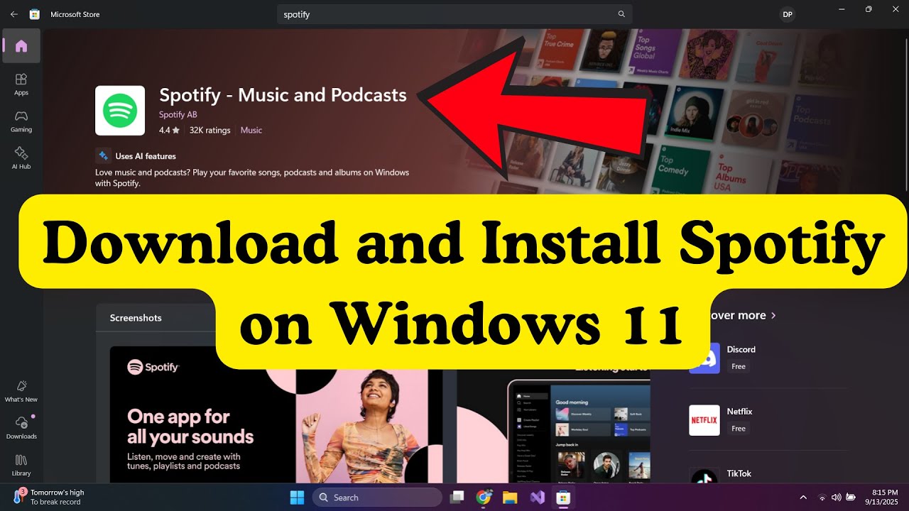 How to Download and Install Spotify on Windows 11 ? - YouTube