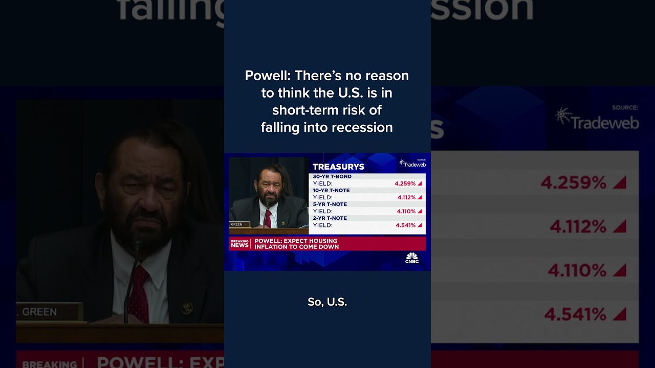 Powell: There's no reason to think the U.S. is in short-term risk of falling into recession