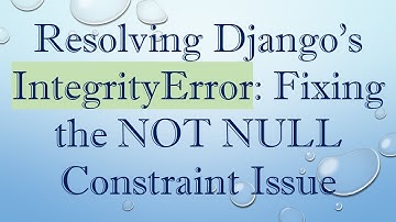 Resolving Django
