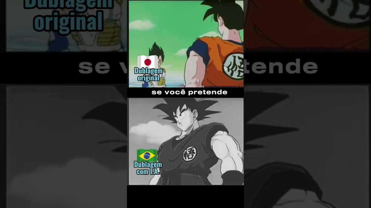 Goku e Vegeta dublados com IA 