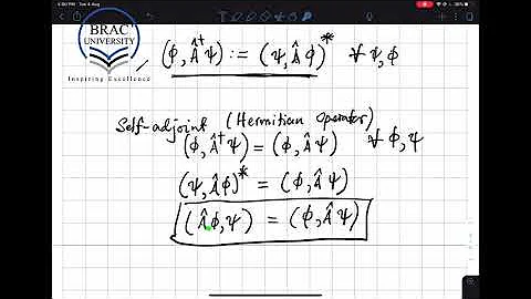 Q1+L8V4: Self-Adjoint Operators