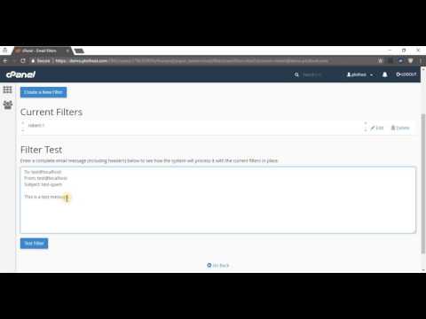 Working with email filters and global email filters in cPanel