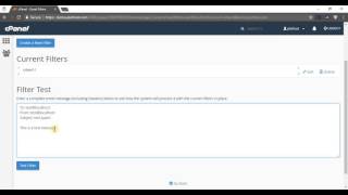 Working with email filters and global email filters in cPanel
