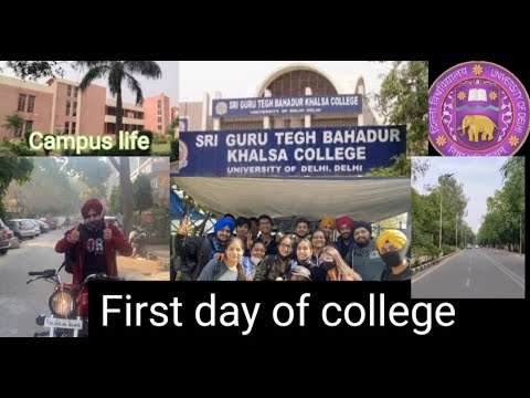 first day of college on bullet || Delhi University || north campus || sgtb Khalsa || new friends