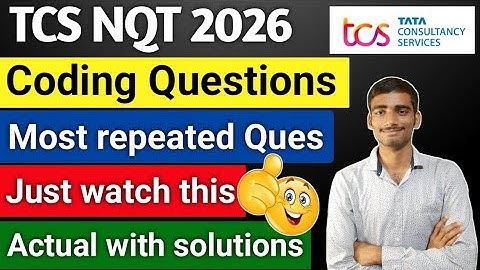 TCS NQT 2026 Preparation | Important Coding Question | Previous year with solution #tcsnqt2026
