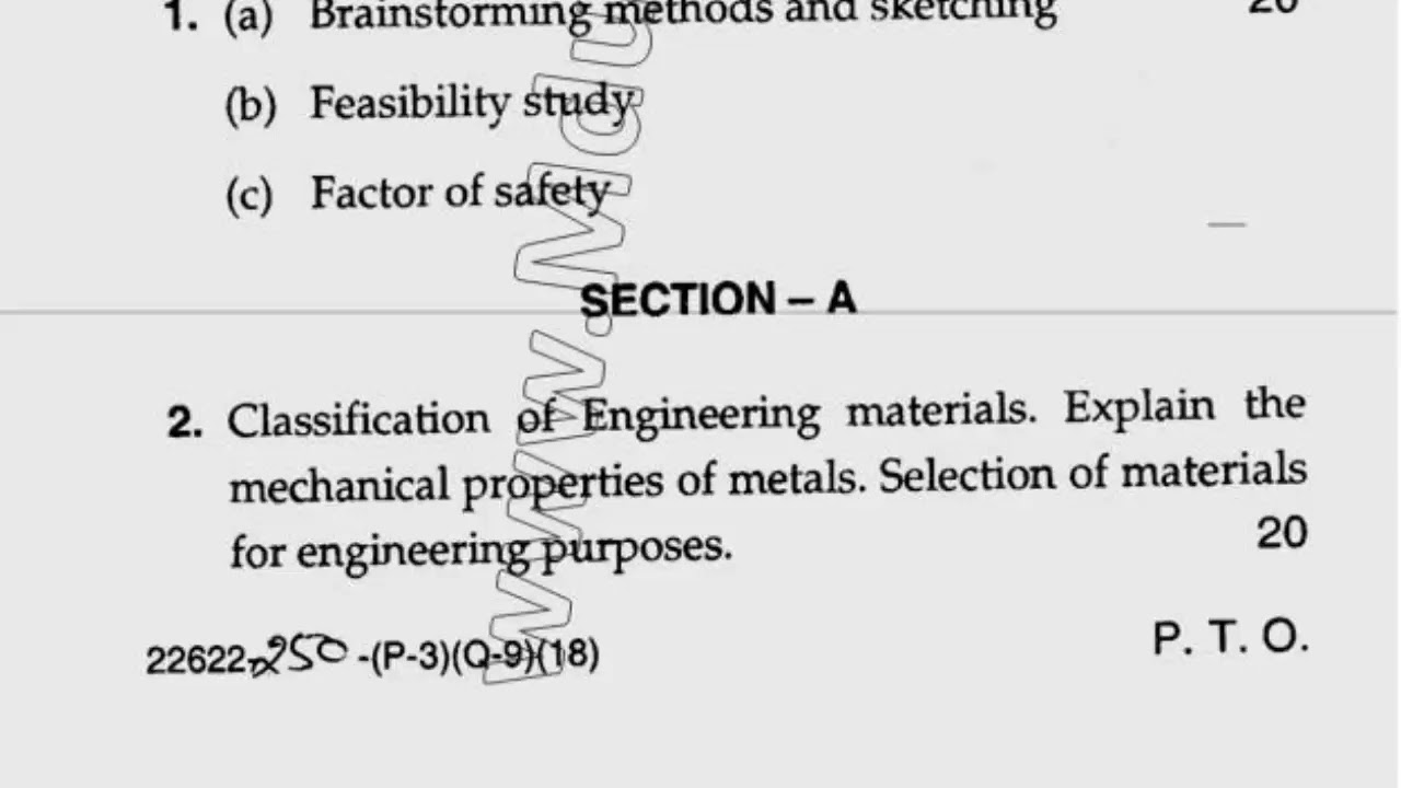 MTech MAE 2nd Sem Mechanical Design Question Paper 2018 - YouTube
