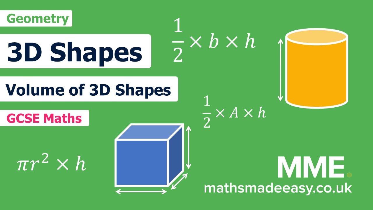 Geometry - Volume of 3D Shapes - YouTube