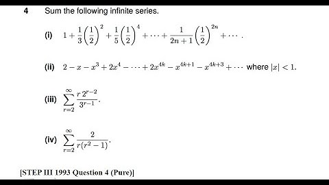 Step 3 1993 Question 4 - Beautiful Series - Cambridge Entrance Exam