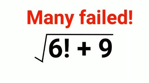 Root of (6! + 9) Many failed to do it orally!#maths #mathematics #factorial