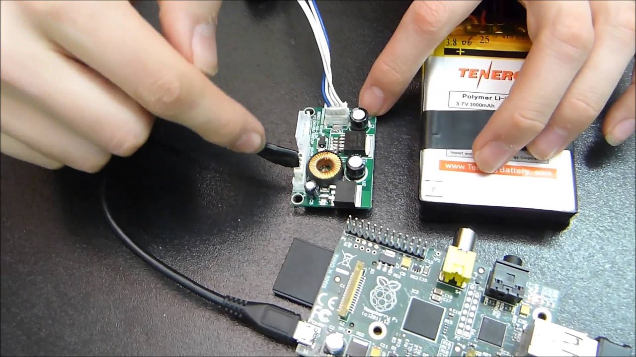 Raspberry Pi Model B With Battery Pack