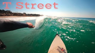 POV RAW SURF  Surfing Tstreet for the first time (BIG SWELL = BROKEN BOARD) gopro10