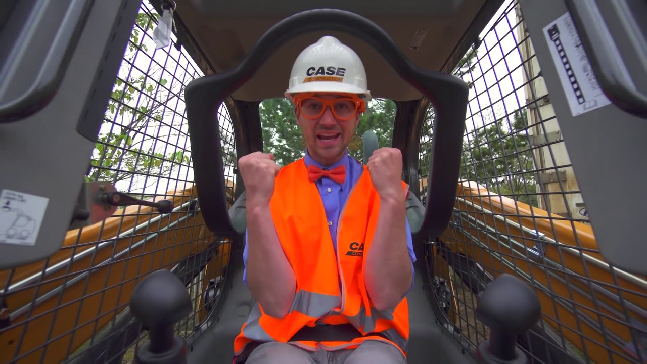 Blippi Learns About Diggers Construction Vehicles For Kids Educational