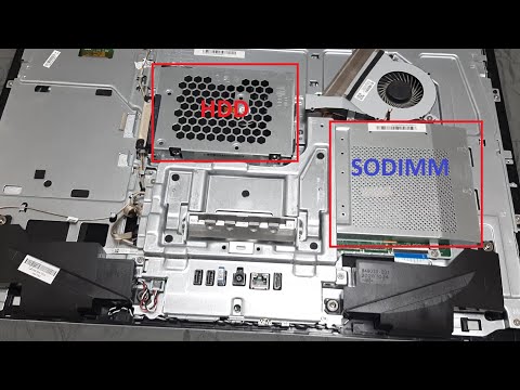 Разборка и замена HDD на SSD в моноблоке HP pavilion all in one PC 24b231ur