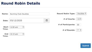 Round Robin Tournament Generator - Plan2Play.Com - Plan2Play