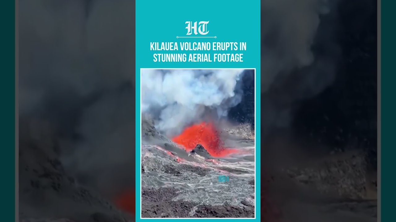 Kilauea Volcano Aerial Footage Of Powerful Lava Eruption In Hawaii Shorts