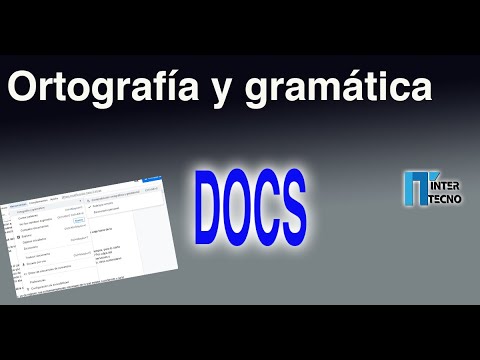 Ortografía y gramática en Google Docs - Documentos de Google 2020