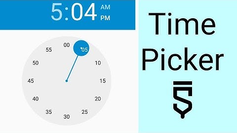 How to make a Time Picker app in Sketchware
