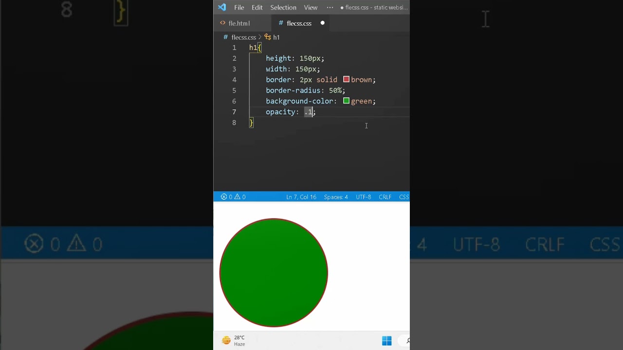 Opacity in CSS |   #shorts #ytshorts #trending #viral