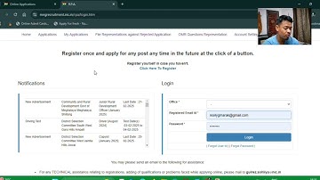 GOVERNMENT OF MEGHALAYA ONLINE RECRUITMENT APPLICATION SYSTEM ( Apply step by step easily)