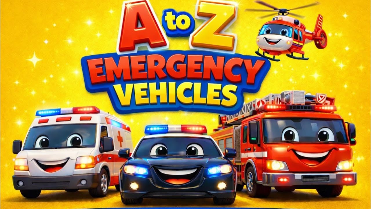 A to Z Emergency Vehicles 🚑🚒 | Learn Rescue Vehicles for Kids