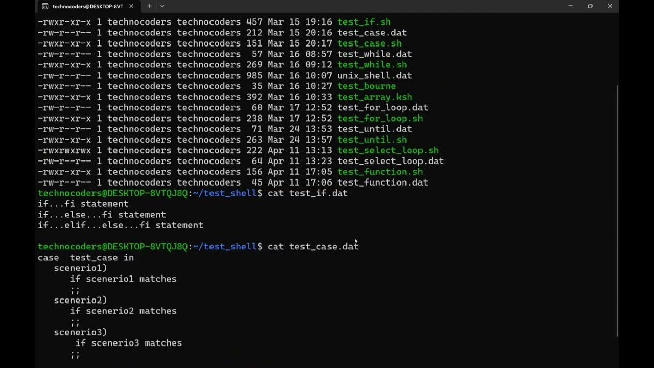Unix Basics Part 7 | Shell script - Decision making | if else elif fi ...