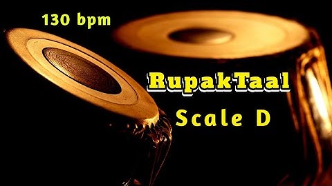 Tabla | Rupak Taal | Madhyalaya 130 bpm | Scale D | Tanpura[Pa Sa]| HD Quality Sound | Tabla Online.