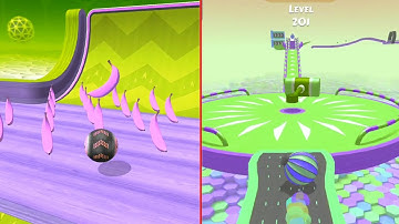 Going Ball vs Action Ball, walkthrough gameplay ,IOS Android Ball Colour Run New Update (part : 235)