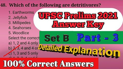 UPSC PRELIMS 2021 Paper - 1 ANSWER KEY Part-3, Set-B (Held On 10 October) ।। VPS Education ।।