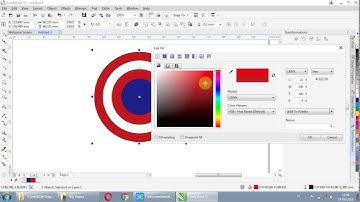 How To Draw Captain America Shield With Corel Draw X7