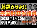 2025年7月20日参議院選挙!落選させよ!売国財務省議員!キシキン解説
