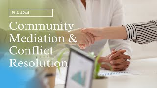 Community Mediation and Conflict Resolution