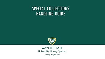 Special Collections Handling Guide