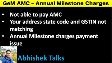 Your address state code and GSTIN not matching | Not able to pay AMC | Abhishek Talks