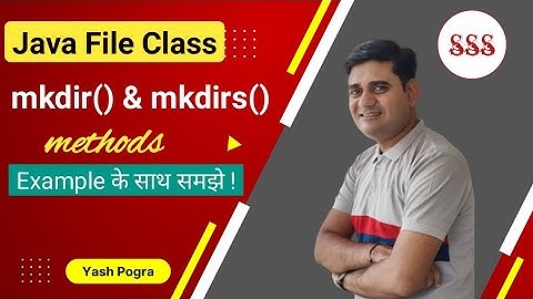 mkdir and mkdirs in java | How do I create a directory in Java | Can we create a folder in Java